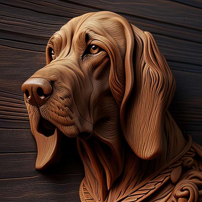 3D модель Бладхаунд собака (STL)